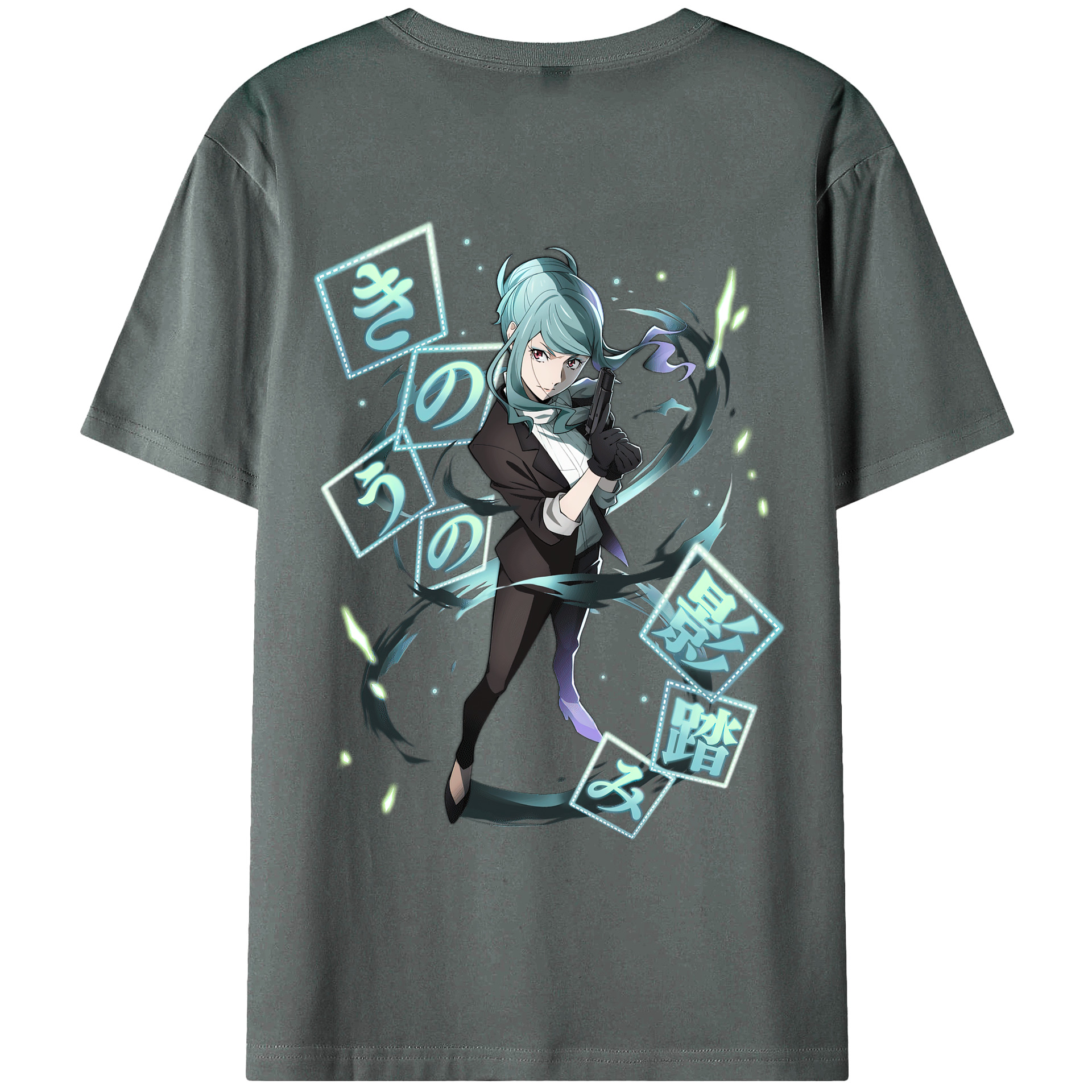 （画像用） 文豪ストレイドッグス Bungo Stray Dogs 綿100％ メンズ半袖Tシャツ（バックプリント） 通気性